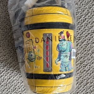 Danielle Nicole Yellow and Black Monsters Inc. Crossbody Bag